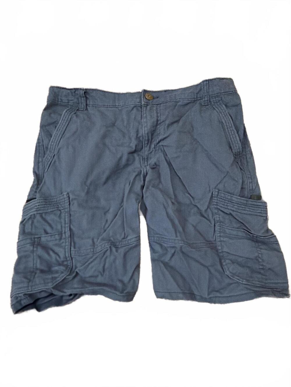 Wrangler Classic Straight Navy Blue Boys Cargo Shorts 14 Husky